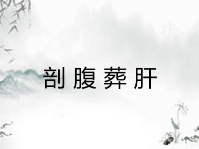 剖腹葬肝 剖腹葬肝