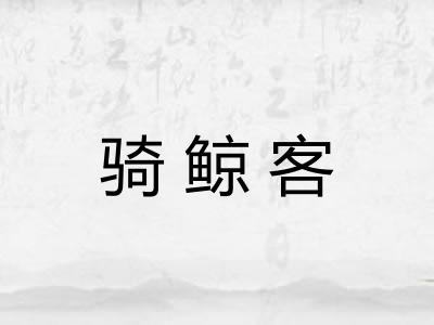 骑鲸客 骑鲸客