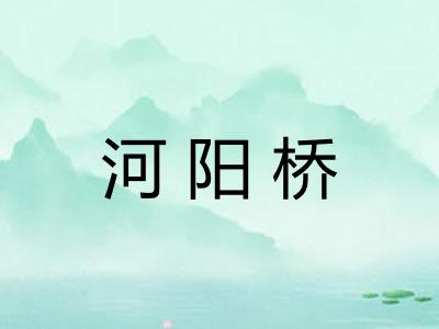 河阳桥 河阳桥