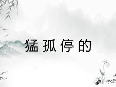 猛孤停的 猛孤停的