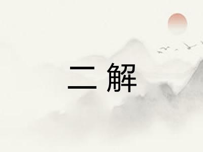 二解 二解
