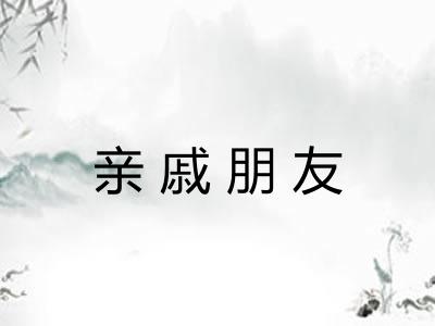 亲戚朋友 亲戚朋友