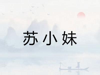苏小妹