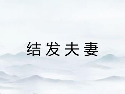 结发夫妻 结发夫妻