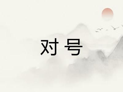 对号 对号