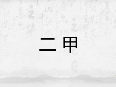 二甲 二甲