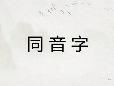 同音字