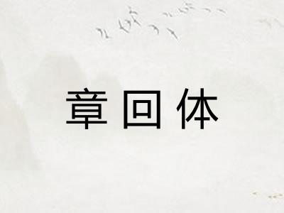 章回体 章回体
