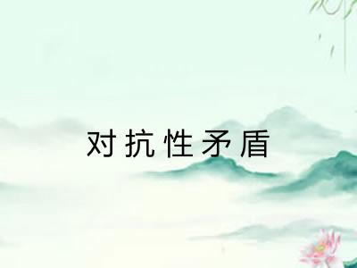 对抗性矛盾 对抗性矛盾