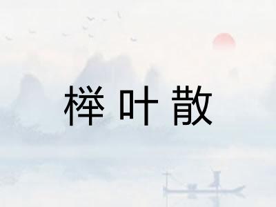 榉叶散
