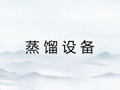 蒸馏设备 蒸馏设备