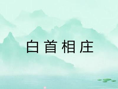 白首相庄 白首相庄