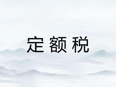 定额税 定额税