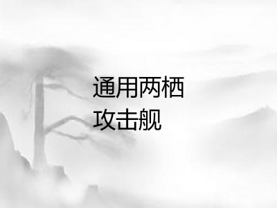 通用两栖攻击舰 通用两栖攻击舰