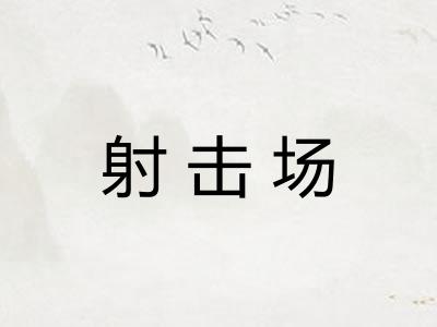 射击场 射击场