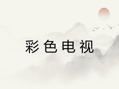 彩色电视 彩色电视