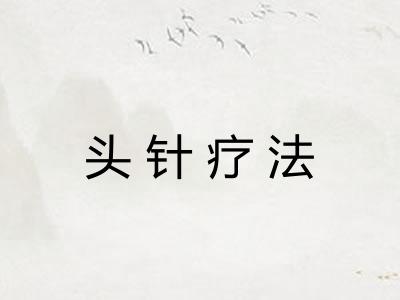头针疗法 头针疗法