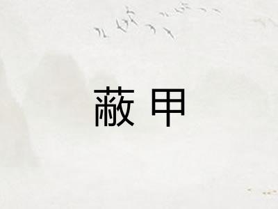 蔽甲 蔽甲