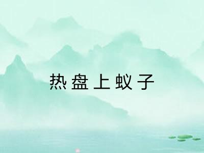 热盘上蚁子 热盘上蚁子