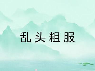 乱头粗服 乱头粗服