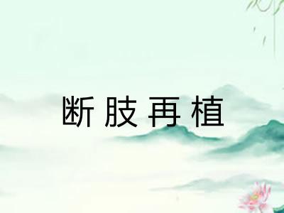 断肢再植 断肢再植