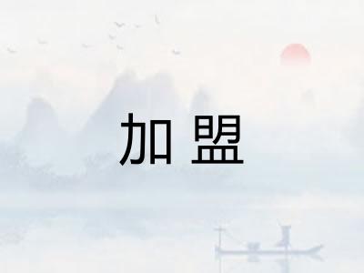 加盟 加盟