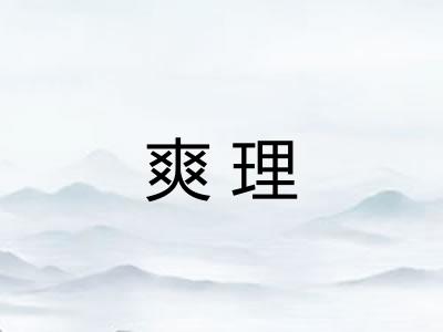 爽理 爽理