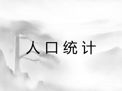 人口统计 人口统计
