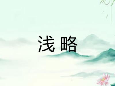 浅略 浅略
