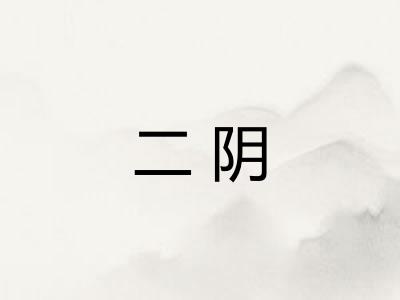 二阴 二阴
