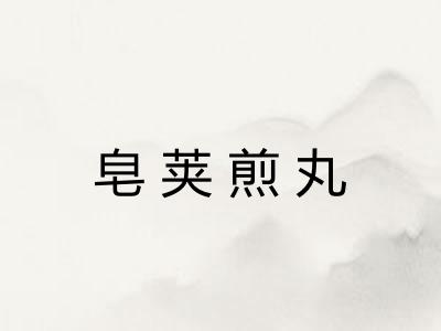 皂荚煎丸 皂荚煎丸