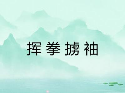 挥拳掳袖 挥拳掳袖