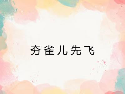 夯雀儿先飞 夯雀儿先飞