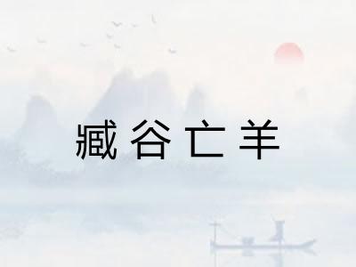 臧谷亡羊 臧谷亡羊