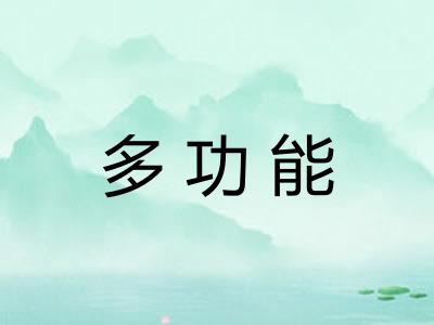 多功能 多功能