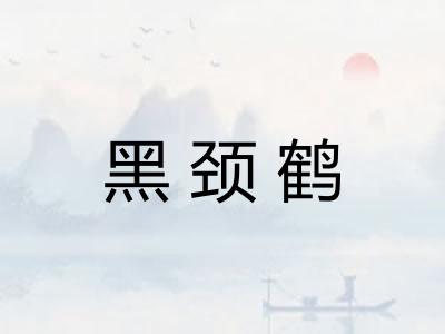 黑颈鹤