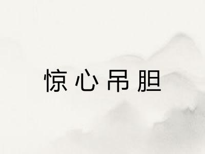 惊心吊胆 惊心吊胆