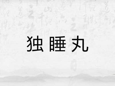 独睡丸 独睡丸