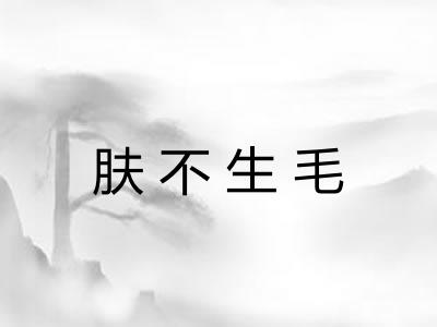 肤不生毛