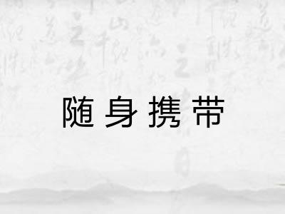 随身携带