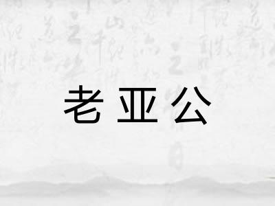 老亚公 老亚公