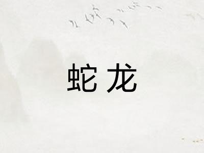 蛇龙 蛇龙