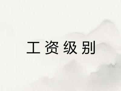 工资级别 工资级别