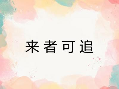 来者可追