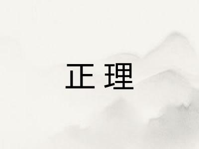 正理 正理