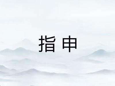 指申 指申
