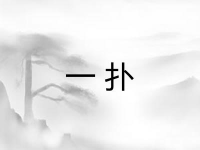 一扑