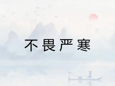 不畏严寒 不畏严寒