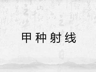 甲种射线 甲种射线