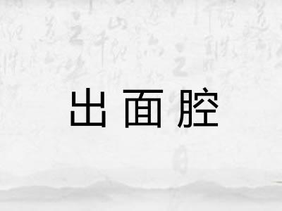 出面腔 出面腔
